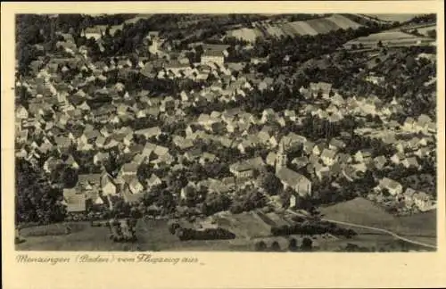 Ak Menzingen Kraichtal Baden Württemberg, Fliegeraufnahme