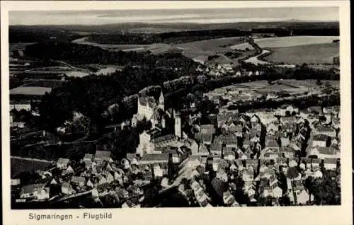 Ak Sigmaringen an der Donau, Fliegeraufnahme