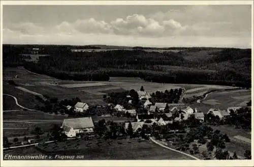 Ak Ettmannsweiler Simmersfeld im Schwarzwald, Fliegeraufnahme