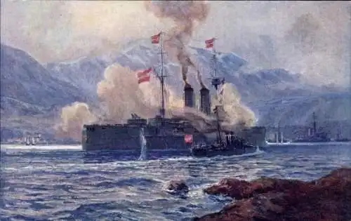 Ak Österreichisches Kriegsschiff, SMS Radetzky, Schlachtschiff