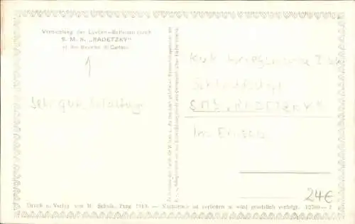 Ak Österreichisches Kriegsschiff, SMS Radetzky, Schlachtschiff