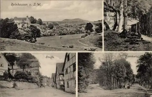 Ak Reinhausen Gleichen Landkreis Göttingen, Bremkertal, Straßenansicht, Panorama vom Ort