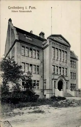 Ak Gryfice Greifenberg Pommern, Höhere Mädchenschule