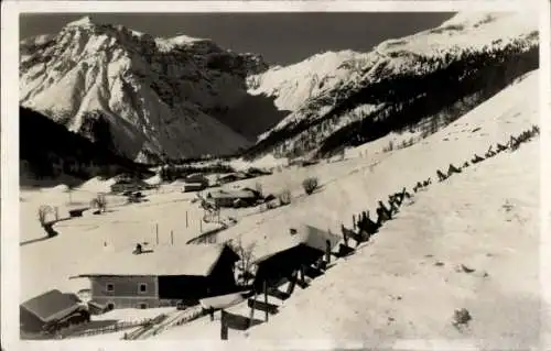 Ak Obernberg am Brenner Tirol, Schneelandschaft