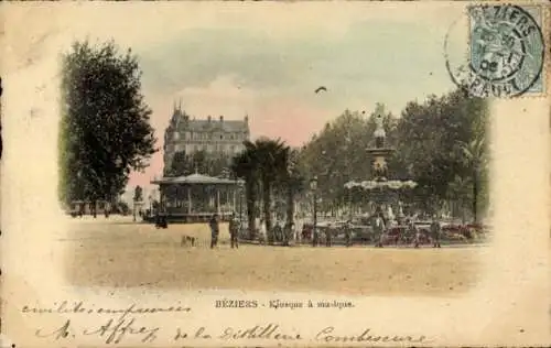 Ak Béziers Hérault, Kiosque a musique