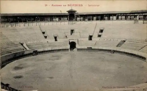 Ak Beziers Hérault, Arenes, Interieur