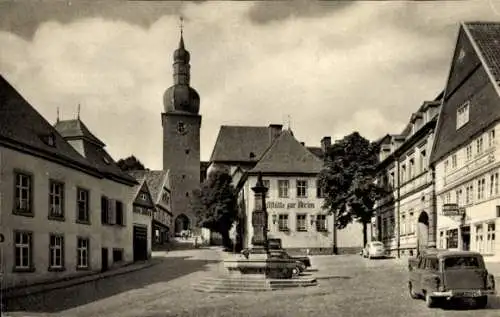 Ak Arnsberg im Sauerland Westfalen, Gaststätte zur Krim, Maximilianbrunnen