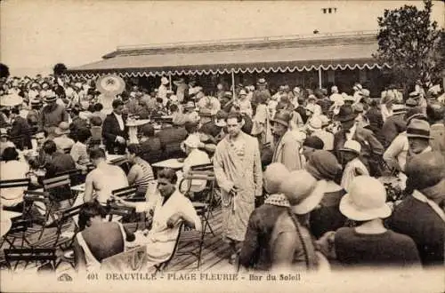 Ak Deauville La Plage Fleurie Calvados, Bar du Soleil