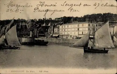 Ak Honfleur Calvados, Hafen