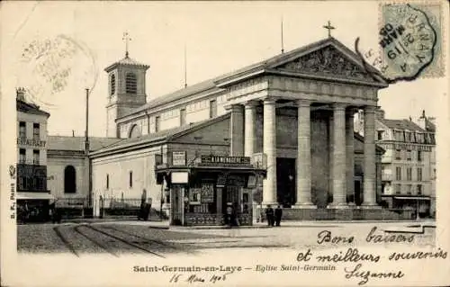 Ak Saint Germain en Laye Yvelines, Saint-Germain-Kirche