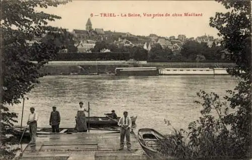 Ak Triel sur Seine Yvelines, Seine, Vue prise de chez Maillard