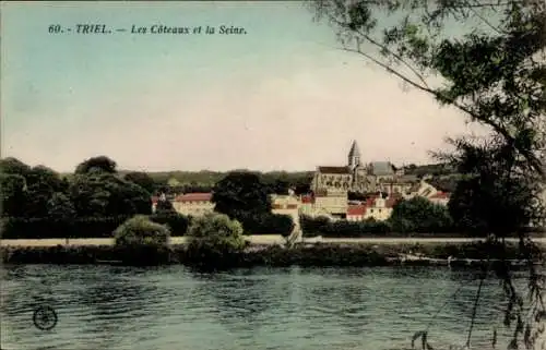 Ak Triel sur Seine Yvelines, Coteaux, Seine