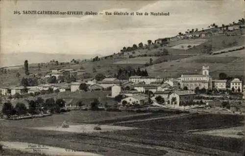 Ak Sainte Catherine sur Riviere Rhône, Panorama, Vue de Montaland