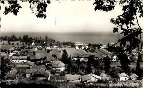 Ak Amphion les Bains Haute Savoie, Panorama, Lac Leman, rive suisse