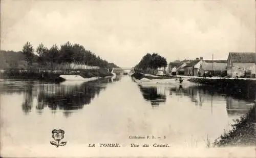 Ak La Tombe Seine et Marne, Kanal