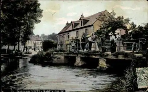 Ak Martin Eglise Seine Maritime, Brücke