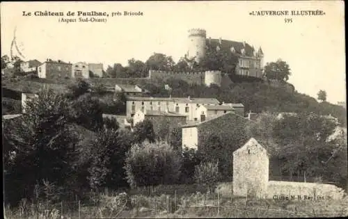 Ak Paulhac Haute-Loire, Schloss, Südwestseite