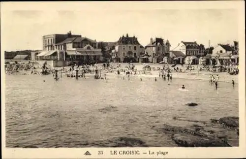 Ak Le Croisic Loire Atlantique, Strand