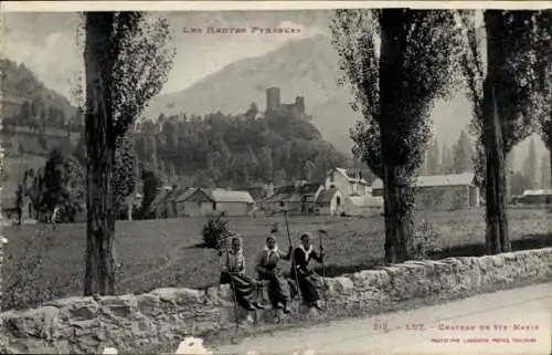 Ak Luz Saint Sauveur Hautes Pyrénées, Chateau de Sainte-Marie