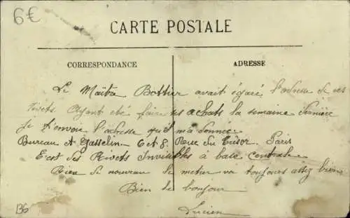 Ak Fontainebleau Seine et Marne, Grande Rue, Geschäfte, Straßenbahn