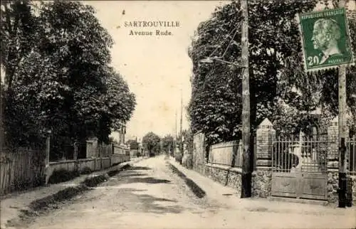 Ak Sartrouville Yvelines, Avenue Rude