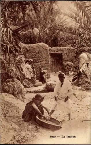 Ak Maghreb, Mädchen beim Waschen, Wäsche, Kinder, Araber