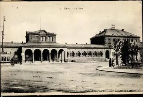 Ak Kehl am Rhein, Bahnhof