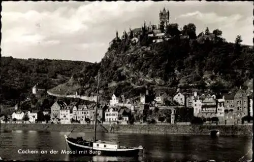 Ak Cochem an der Mosel, Gesamtansicht mit Burg Cochem