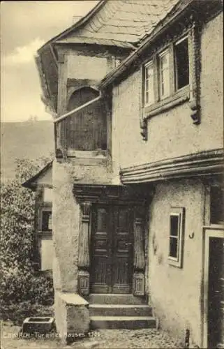 Ak Enkirch an der Mosel, Tür eines Hauses