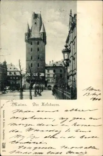 Ak Mainz am Rhein, der Holzturm
