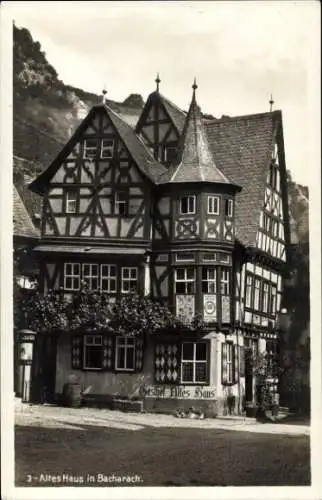 Ak Bacharach am Rhein, Altes Haus