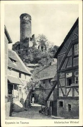 Ak Eppstein im Taunus, Malerischer Winkel, Burg