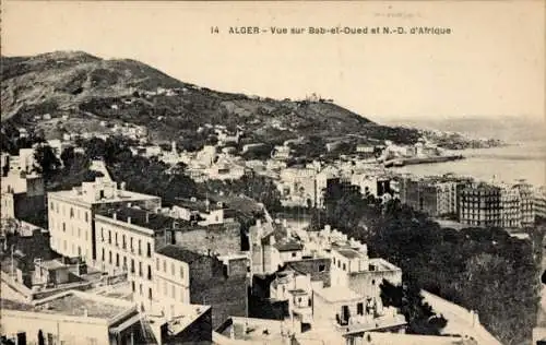 Ak Algier Algier Algerien, Bab el Oued, Basilika Notre Dame d'Afrique