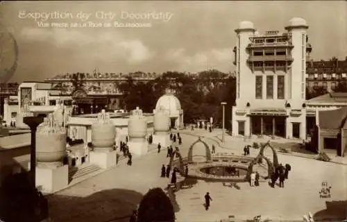 Ak Paris, Kunstgewerbeausstellung 1925, Blick vom Burgunderturm