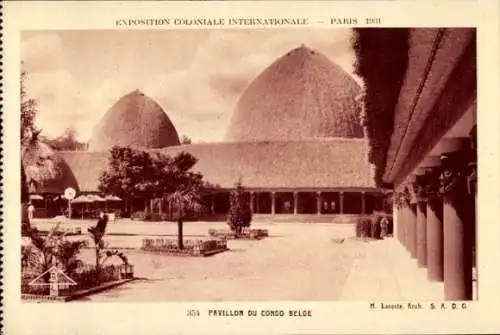 Ak Paris, Kolonialausstellung 1931, Belgisch-Kongo-Pavillon