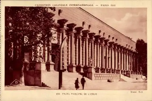 Ak Paris, Kolonialausstellung 1931, Hauptpalast von Italien