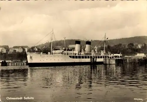 Ak Sassnitz auf Rügen, Dampfer, Hafen