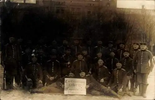 Foto Ak Flensburg in Schleswig Holstein, Gruppenbild Soldaten, IV. Korporalschaft, 1914-15