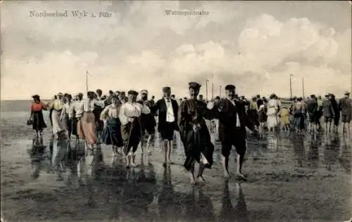 Ak Wyk auf Föhr Nordfriesland, Wattenpolonaise