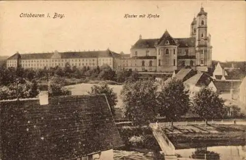 Ak Ottobeuren in Oberschwaben Allgäu, Kloster, Kirche