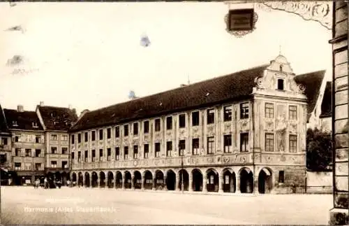 Ak Memmingen in Schwaben, Harmonie, Altes Steuerhaus, Städtisches Museum