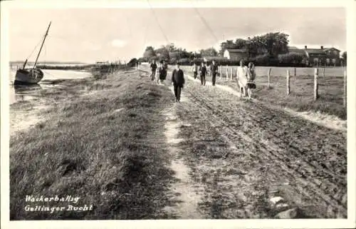 Foto Ak Wackerballig Gelting in Angeln, Geltinger Bucht