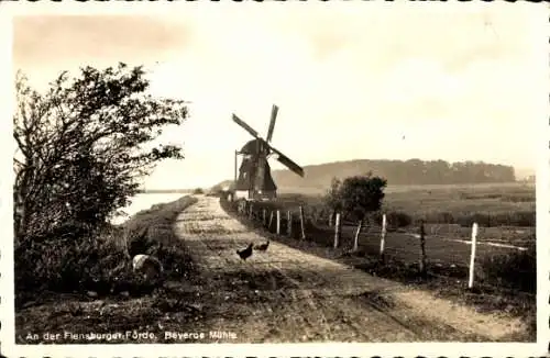 Ak Beveroe Nieby in Schleswig Holstein, Beveroe Windmühle