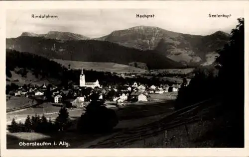 Ak Oberstaufen im Allgäu, Panorama, Rindalphorn, Hochgrat, Seelenkopf