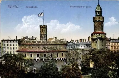 Ak Görlitz in der Lausitz, Kaisertrutz, Reichenbacher Turm