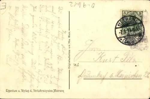 Ak Meerane in Sachsen, Wilhelm Wunderlich Ehrung