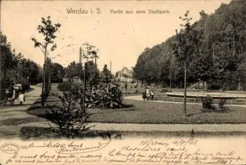 Ak Werdau in Sachsen, Stadtpark