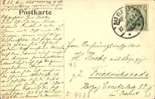 Ak Bad Elster im Vogtland, Panoramablick über die Dächer der Stadt, Kirche