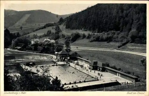 Ak Leutenberg in Thüringen, Freibad im Ilmtal