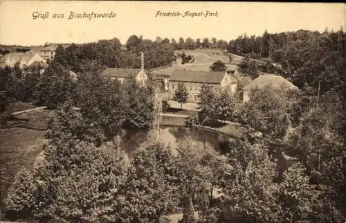 Ak Bischofswerda in Sachsen, Friedrich-August-Park